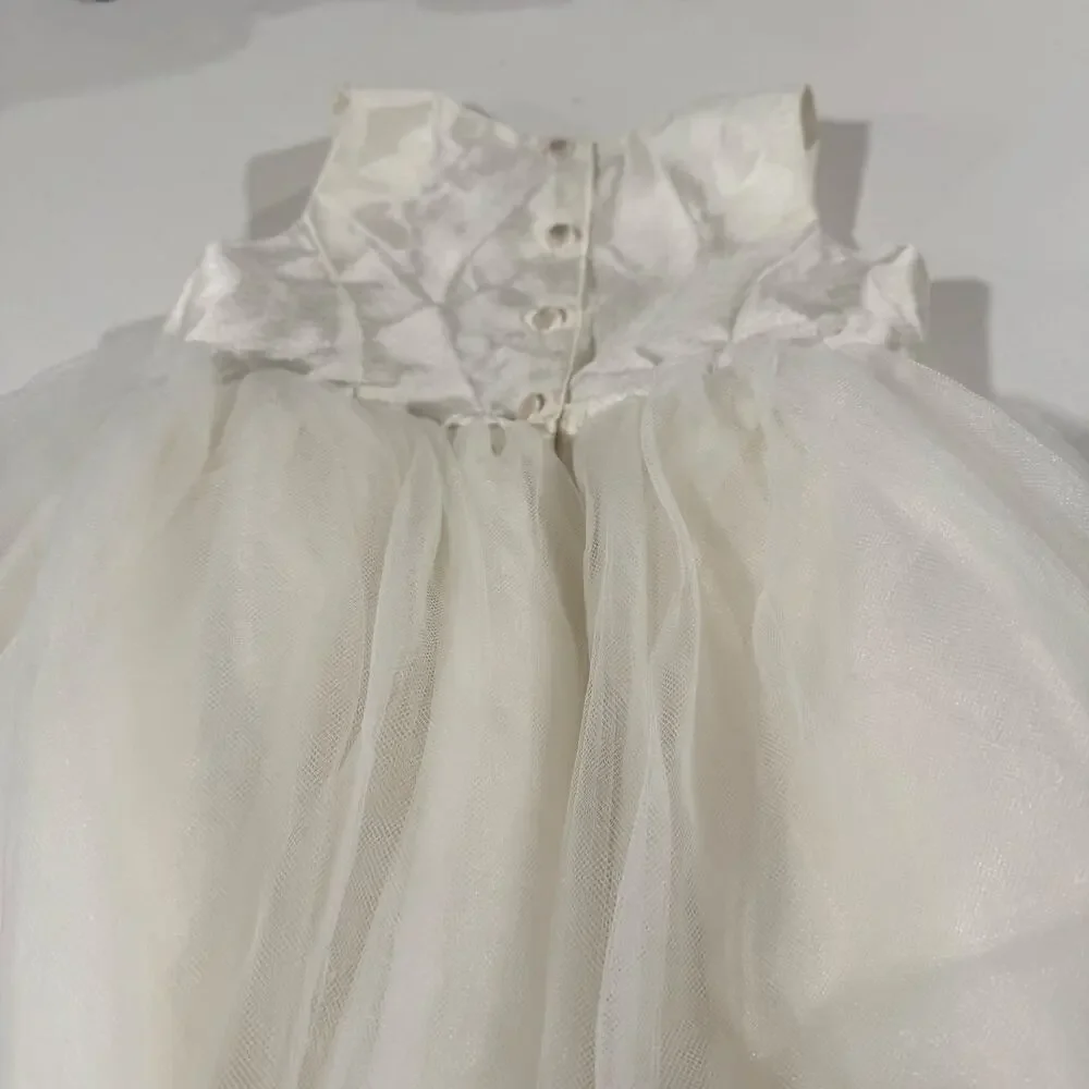 David's Bridal Toddler 5T White Flower Girl Dress - Picture 5 of 7